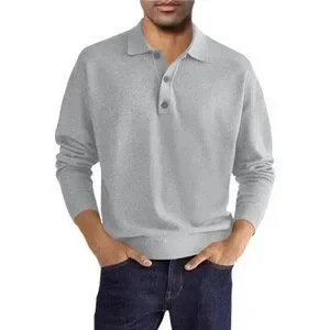 Shirts Long Sleeve Polo Shirts Knit Sweaters Collared T Shirt